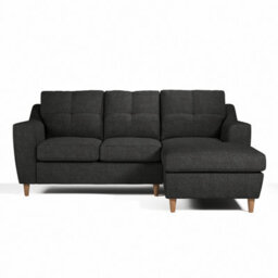 Furnishings For Less UK Baxter Fabric L Shaped 3 Seater Corner Sofa With Chaise Charcoal Right Hand Facing - thumbnail 2