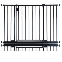 Bettacare Extra Wide Hallway Dog Gate, 103Cm - 109Cm, Black, Pressure Fit Pet Gate, Puppy Safety Barrier - thumbnail 1