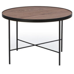 Tre 600 Elegant Coffee Table 60X60 Cm With Metal Legs Modern Durable Living Room Design American Walnut - thumbnail 4