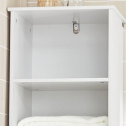 Sobuy Bzr17-W, Bathroom Storage Cabinet Unit With 3 Shelves 1 Drawer 1 Cabinet,white,w40Xd35Xh161.5 - thumbnail 9