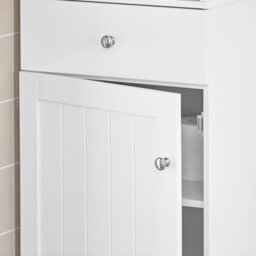 Sobuy Bzr17-W, Bathroom Storage Cabinet Unit With 3 Shelves 1 Drawer 1 Cabinet,white,w40Xd35Xh161.5 - thumbnail 7