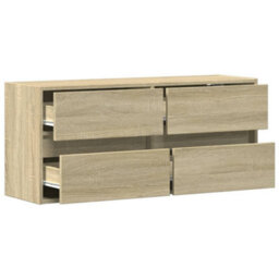 Berkfield Durable Tv Wall Cabinet With Led Lights Sonoma Oak 100X31X45 Cm - thumbnail 9