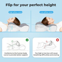 Lavio Ergonomic Horn Pillow Neck Shoulder Pain Relief Side Sleeper Support - thumbnail 6