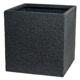 Ash Square Slate Effect Planter 39Cm - Grey - thumbnail 3