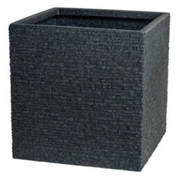 Ash Square Slate Effect Planter 39Cm - Grey - thumbnail 4