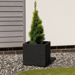 Ash Square Slate Effect Planter 39Cm - Grey - thumbnail 2