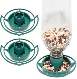 2-Pack Bottle Top Bird Feeder Kit, Converts Drink Bottles Into Hanging Seed Feeders - thumbnail 1