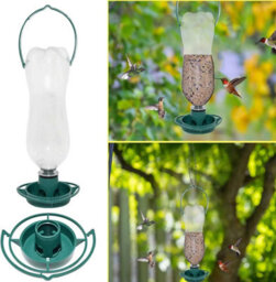 2-Pack Bottle Top Bird Feeder Kit, Converts Drink Bottles Into Hanging Seed Feeders - thumbnail 5