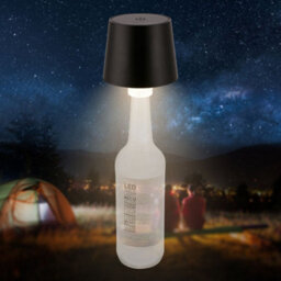 Briloner Black Bottle Light Usb Rechargeable Table Lamp Dimmable Touch Cordless Outdoor - thumbnail 5