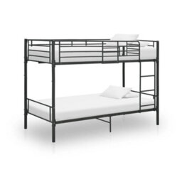 Berkfield Bunk Bed Black Metal 90X200 Cm