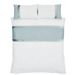 Catherine Lansfield Bedding Sequin Cluster Duvet Cover Set With Pillowcase Duck Egg Blue - thumbnail 4
