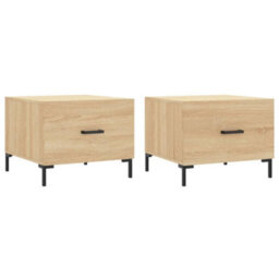 Berkfield Coffee Tables 2 Pcs Sonoma Oak 50X50X40 Cm Engineered Wood - thumbnail 2