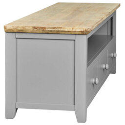 Statement Furniture Florence Dove Grey Tv Stand With 3 Drawers And Shelf - thumbnail 3