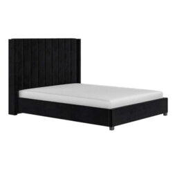 Flair Tiggy Ottoman Bed With Winged Headboard Black Velvet Kingsize - thumbnail 4