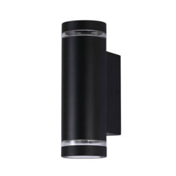 Luminosa Lighting Luminosa Fondo Outdoor Up Down Wall Lamp Black 4000K Neutral White 2Xled Ip54
