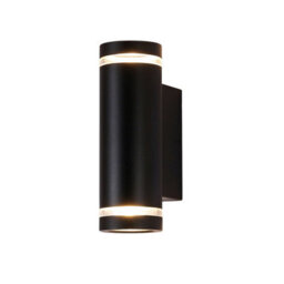Luminosa Lighting Luminosa Fondo Outdoor Up Down Wall Lamp Black 4000K Neutral White 2Xled Ip54 - thumbnail 2