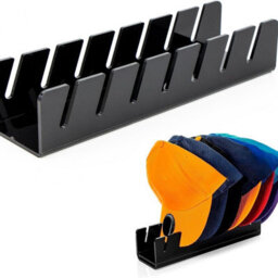 2 Pack Cap Holders, Cap Stands, No Installation Required, Cap Organizer, Wall-Mounted Hat Rack - thumbnail 1