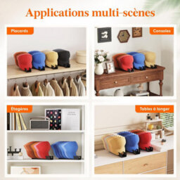 2 Pack Cap Holders, Cap Stands, No Installation Required, Cap Organizer, Wall-Mounted Hat Rack - thumbnail 5