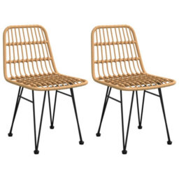 Berkfield Garden Chairs 2 Pcs 48X62X84 Cm Pe Rattan - thumbnail 2