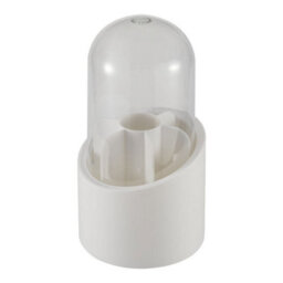 Living And Home White Plastic Rotating Makeup Brush Cylinder Case With Removable Compartments - thumbnail 3