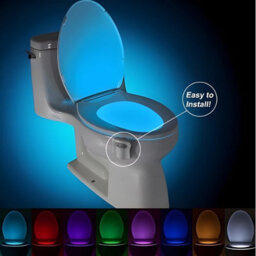 Toilet Light Motion Sensor Led Rgb 16 Colors Bathroom Night Light Magnetic Wall Light Indoor Motion Light Battery-Powered Light - thumbnail 5
