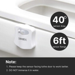 Toilet Light Motion Sensor Led Rgb 16 Colors Bathroom Night Light Magnetic Wall Light Indoor Motion Light Battery-Powered Light - thumbnail 4