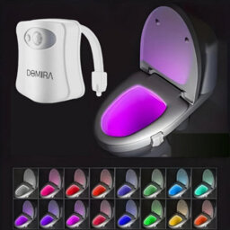Toilet Light Motion Sensor Led Rgb 16 Colors Bathroom Night Light Magnetic Wall Light Indoor Motion Light Battery-Powered Light - thumbnail 2