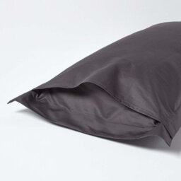 Homescapes Dark Charcoal Grey Egyptian Cotton Oxford Pillowcase 1000 Tc - thumbnail 3