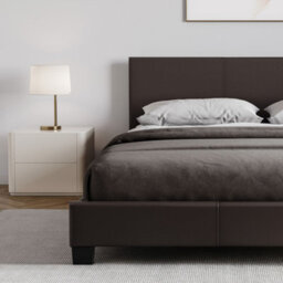 Lassic Vida Designs Lisbon Brown Ukfr 5Ft King Size Faux Leather Bed Frame - thumbnail 4