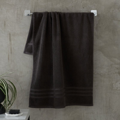 Catherine Lansfield Zero Twist Cotton Hand Towel Charcoal Grey - image 1