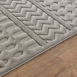 Livabliss Le Mans-Modern Grey 3D High & Low Pile Textured In- & Outdoor Rug 120 X 170 Cm Easy Care, Non Shedding - thumbnail 3