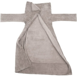 Tectake 2 Blankets With Sleeves - Cosy Throws With Arms And Pocket 200 X 170 Cm - Grey - thumbnail 2