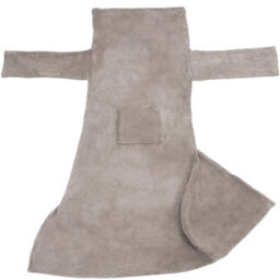 Tectake 2 Blankets With Sleeves - Cosy Throws With Arms And Pocket 200 X 170 Cm - Grey