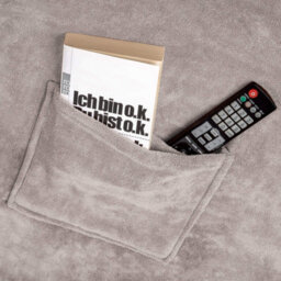 Tectake 2 Blankets With Sleeves - Cosy Throws With Arms And Pocket 200 X 170 Cm - Grey - thumbnail 4