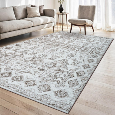 Homeart Traditional Area Rug , Super Soft & Sustainable Woven Neutral Carpet Durable Indoor Rug Mix Beige 60X110 - image 1