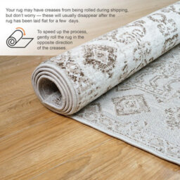 Homeart Traditional Area Rug , Super Soft & Sustainable Woven Neutral Carpet Durable Indoor Rug Mix Beige 60X110 - thumbnail 4