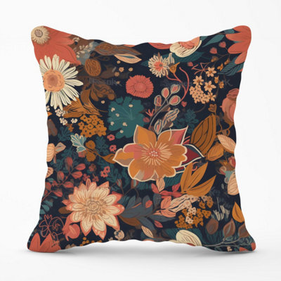 Warren Reed Designer Boho Chic Flower Outdoor Cushion 45Cm X 45Cm - image 1