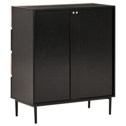 Beliani Black Ribbed Front 4-Drawer Chest Of Drawers - thumbnail 5