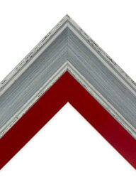 Frames By Post Scandi Distressed Blue Frame With Red Mount For Image Size 12 X 8 Inch - thumbnail 5
