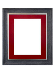 Frames By Post Scandi Charcoal Grey Frame With Red Mount For Imagesize A2 - thumbnail 1