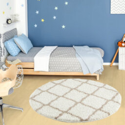 The Rugs Moroccan Shaggy Rugs And Runners Soft  High Pile Ivory And Beige Living Room Kitchen Hallway 730 - thumbnail 5