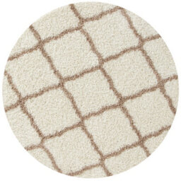 The Rugs Moroccan Shaggy Rugs And Runners Soft  High Pile Ivory And Beige Living Room Kitchen Hallway 730 - thumbnail 1