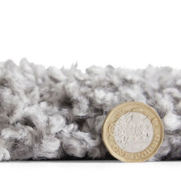 Grey Geometric Shaggy Rug, Stain-Resistant 45mm Thick Modern Rug For Bedroom, Living Room, & Dining Room-60Cm X 230Cm (Runner) - thumbnail 4