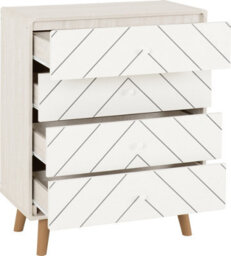 Seconique Dixie 4 Drawer Chest - Dusty Grey/white - thumbnail 3