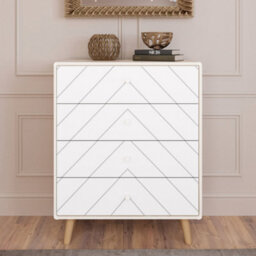 Seconique Dixie 4 Drawer Chest - Dusty Grey/white - thumbnail 1