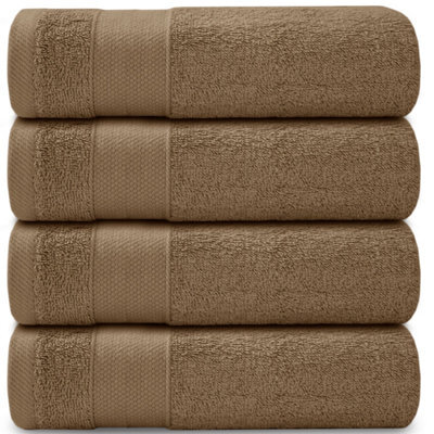 Casabella Towels - Luxury Athens Bath Sheets, 100% Cotton Bath Towel, 4 Pack Quick Dry Towel Bath Sheet Beige - image 1