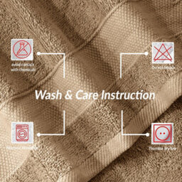 Casabella Towels - Luxury Athens Bath Sheets, 100% Cotton Bath Towel, 4 Pack Quick Dry Towel Bath Sheet Beige - thumbnail 5