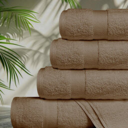Casabella Towels - Luxury Athens Bath Sheets, 100% Cotton Bath Towel, 4 Pack Quick Dry Towel Bath Sheet Beige - thumbnail 4