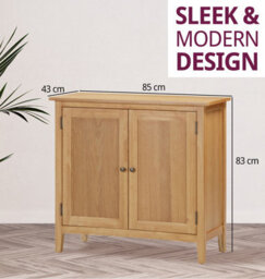 Hallowood Furniture Aston Large Shoe Cupboard - thumbnail 3