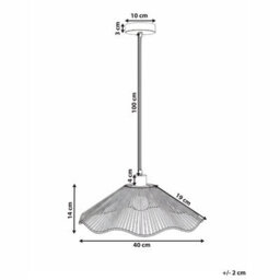 Wyld And Coco Boholoom Pendant Lamp Black - Handmade Paper Shade, Metal Base, Rustic Modern Lighting For Dining And Living - thumbnail 3